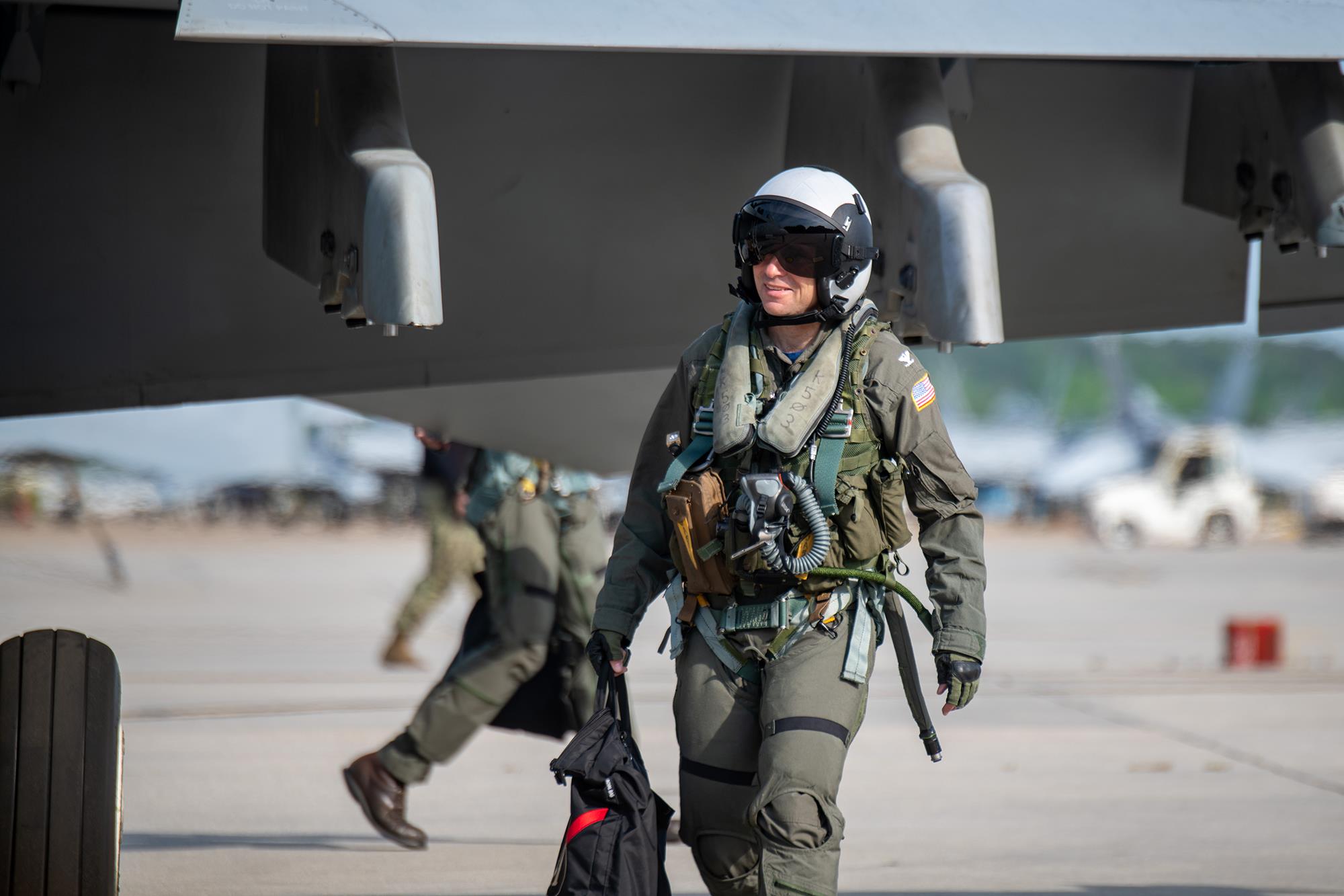 Captain Appezzato on the flightline
