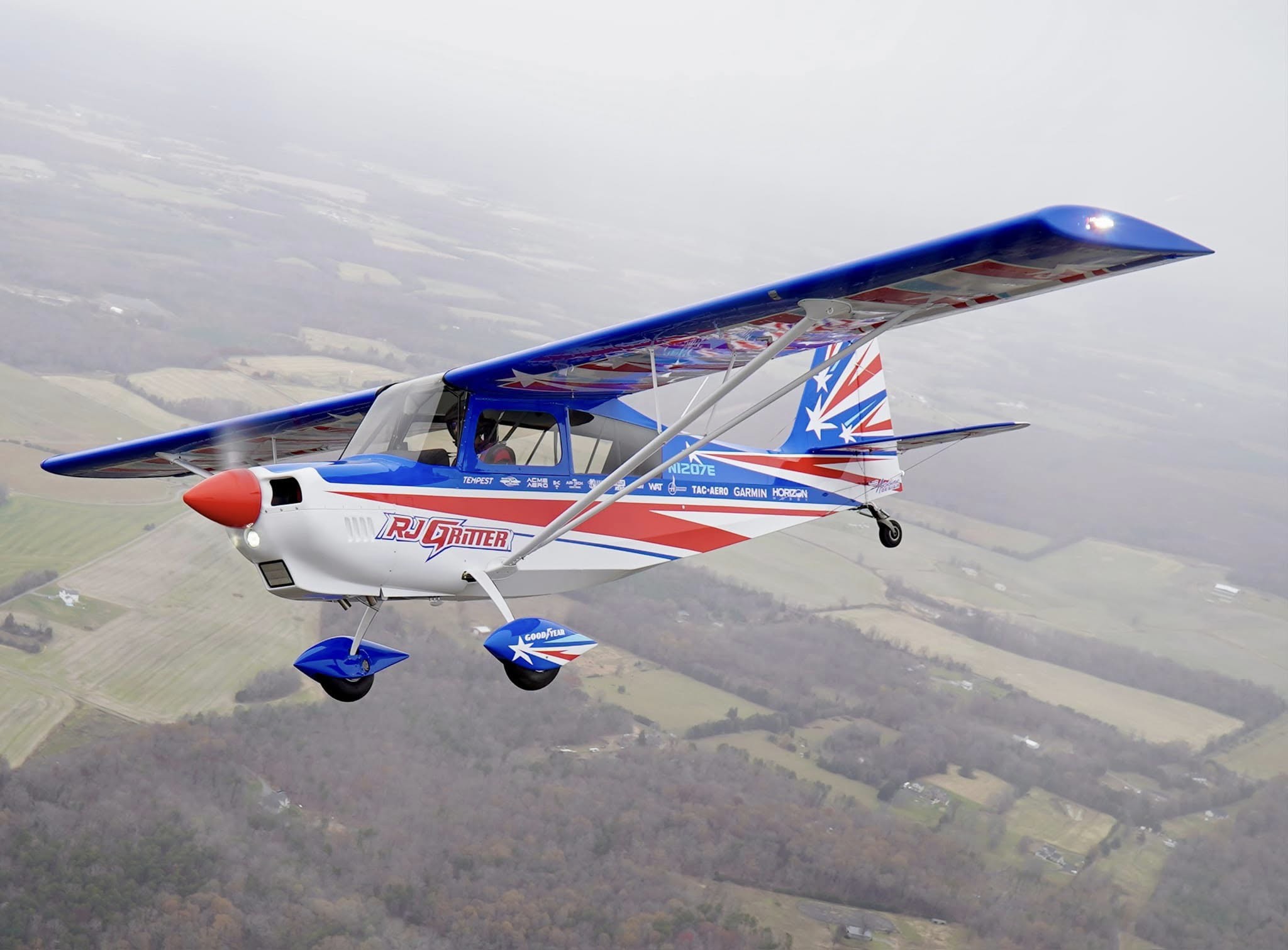 Pilot RJ Gritter flying his airplane